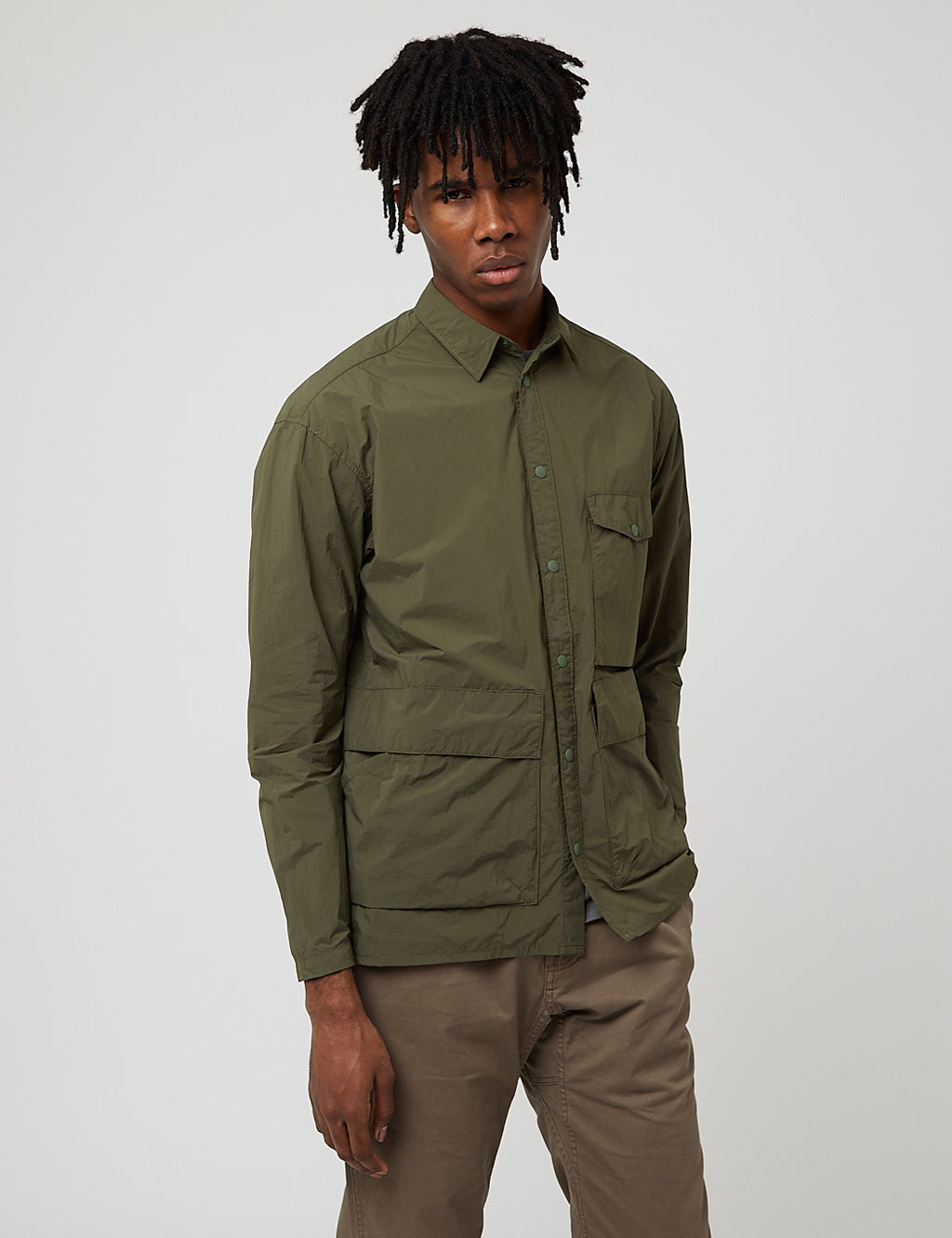 Gramicci Packable Utility Shirt - Olive Green | URBAN EXCESS.