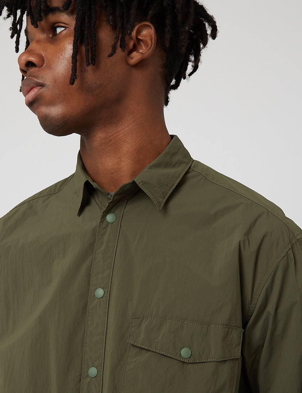 Gramicci Packable Utility Shirt - Olive Green | URBAN EXCESS.