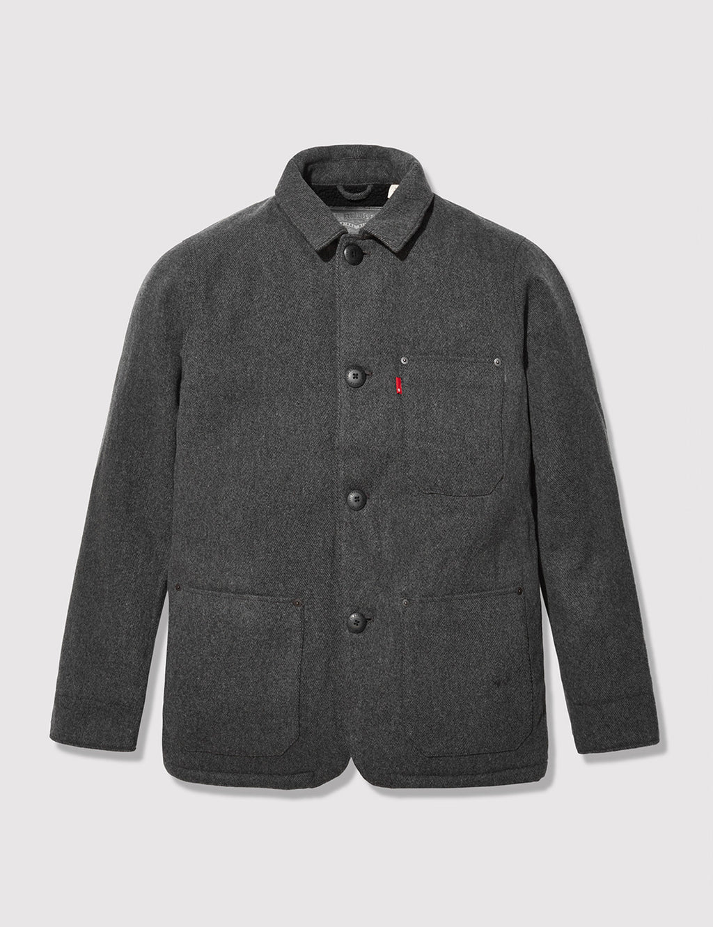 Levis Engineers Wool Coat - Black Heather | URBAN EXCESS.