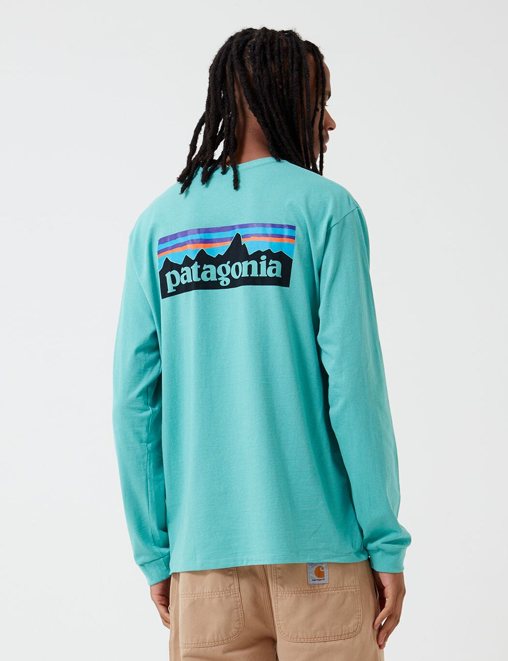パタゴニアP-6ロゴレスポンシビリ-Tシャツ長袖Tシャツ-ライトベリルグリーン
