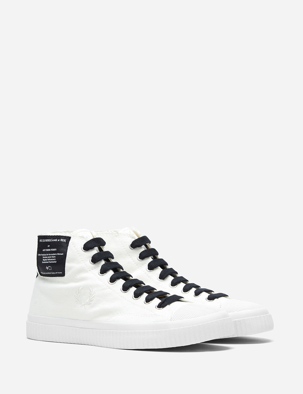 Fred Perry Art Coms First Hughes Mid Cvs Trainers Snow White URBAN EXCESS