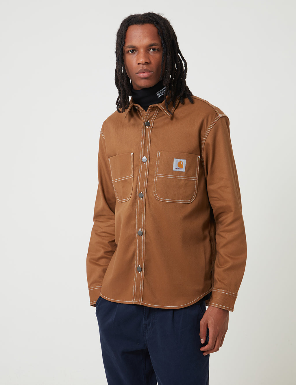 Carhartt Chalk Shirt Jacket Regular Hamilton Brown URBAN EXCESS