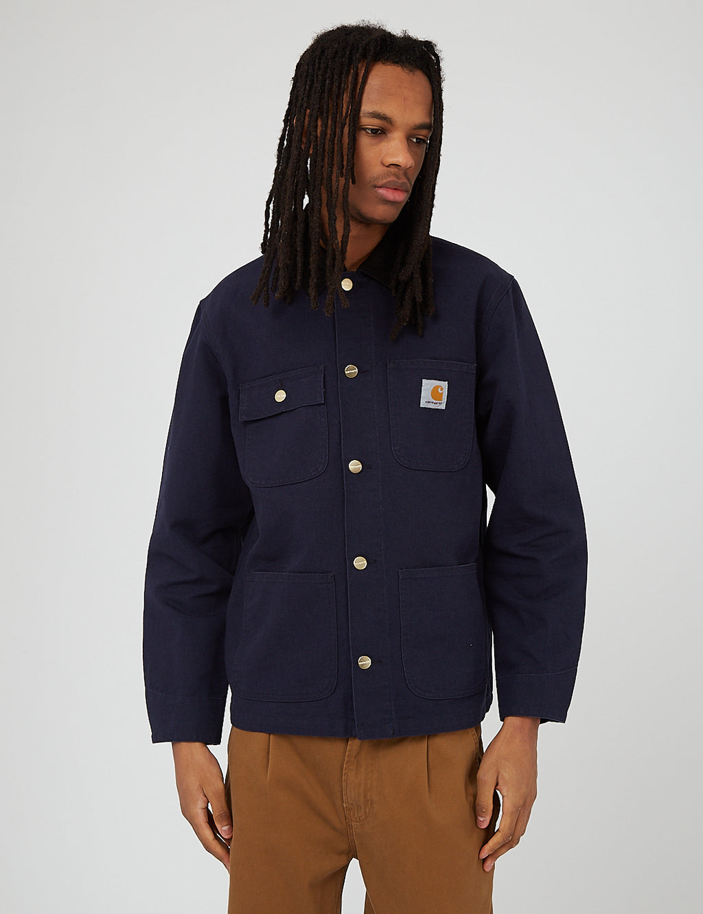 Carhartt-WIP Michigan Coat - Dark Navy/Black Rinsed | URBAN EXCESS