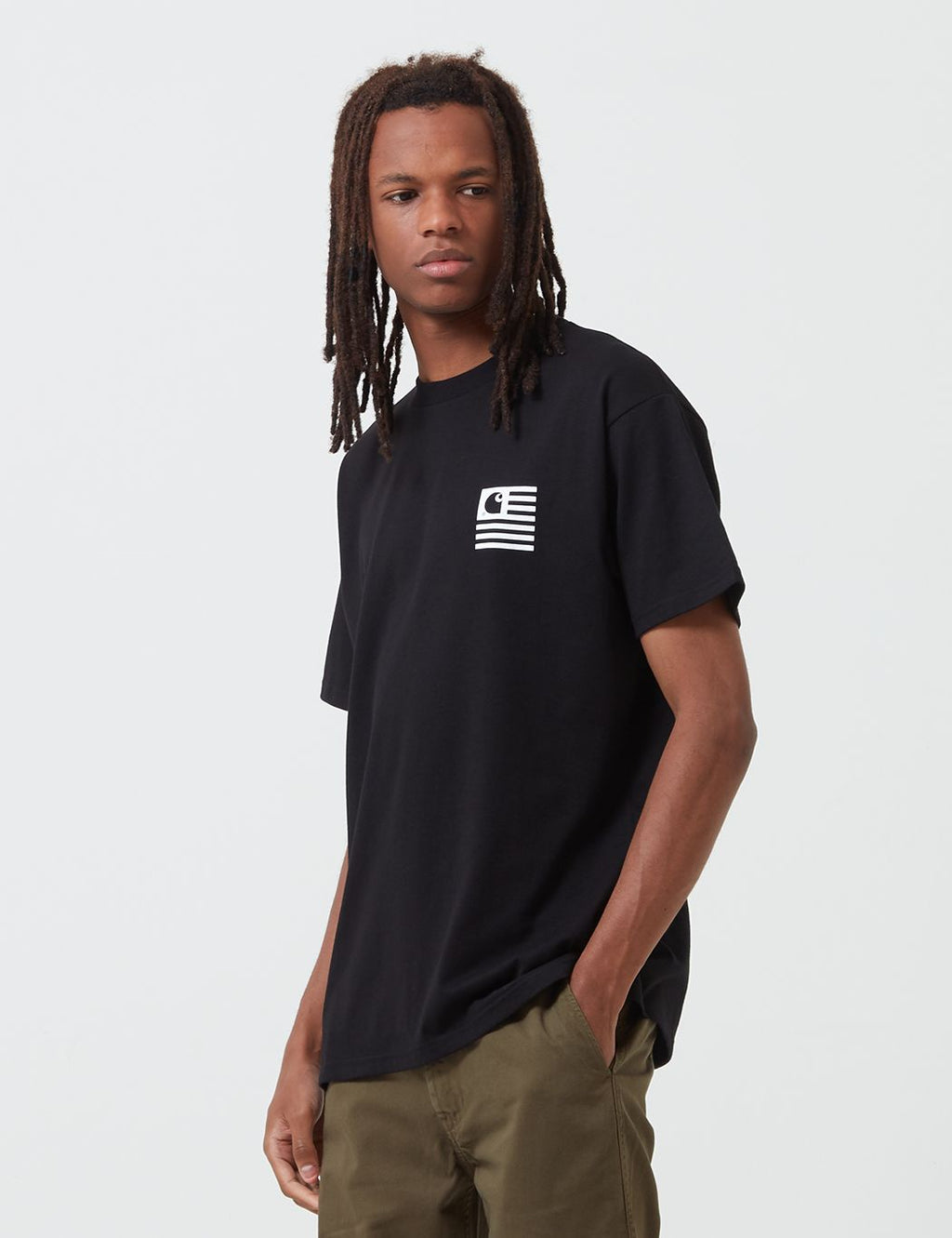 税込?送料無料 カーハート Tシャツcarhartt HERONPRESTONE 別注 クロ