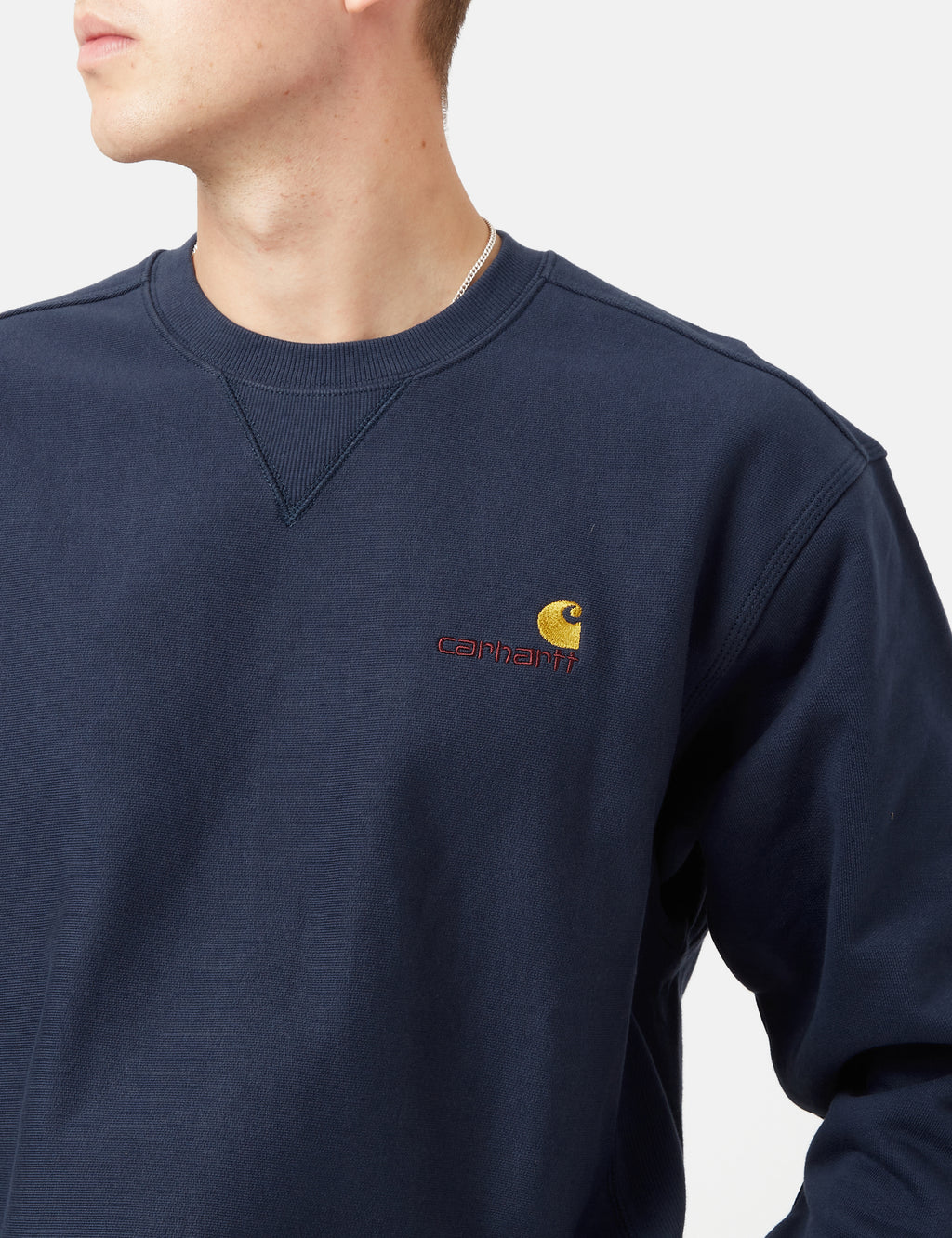 Carhartt-WIP American Script Sweatshirt - Enzian Blue I Urban