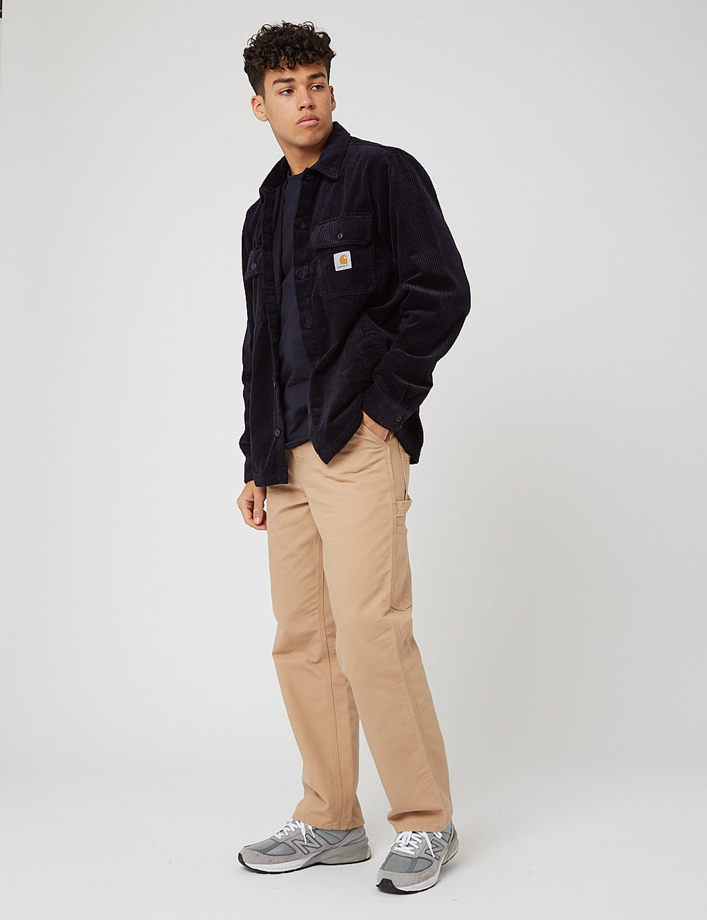 Carhartt-WIPディクソンシャツジャック（コーデュロイ、9.1オンス）-ダークネイビーブルーリンス