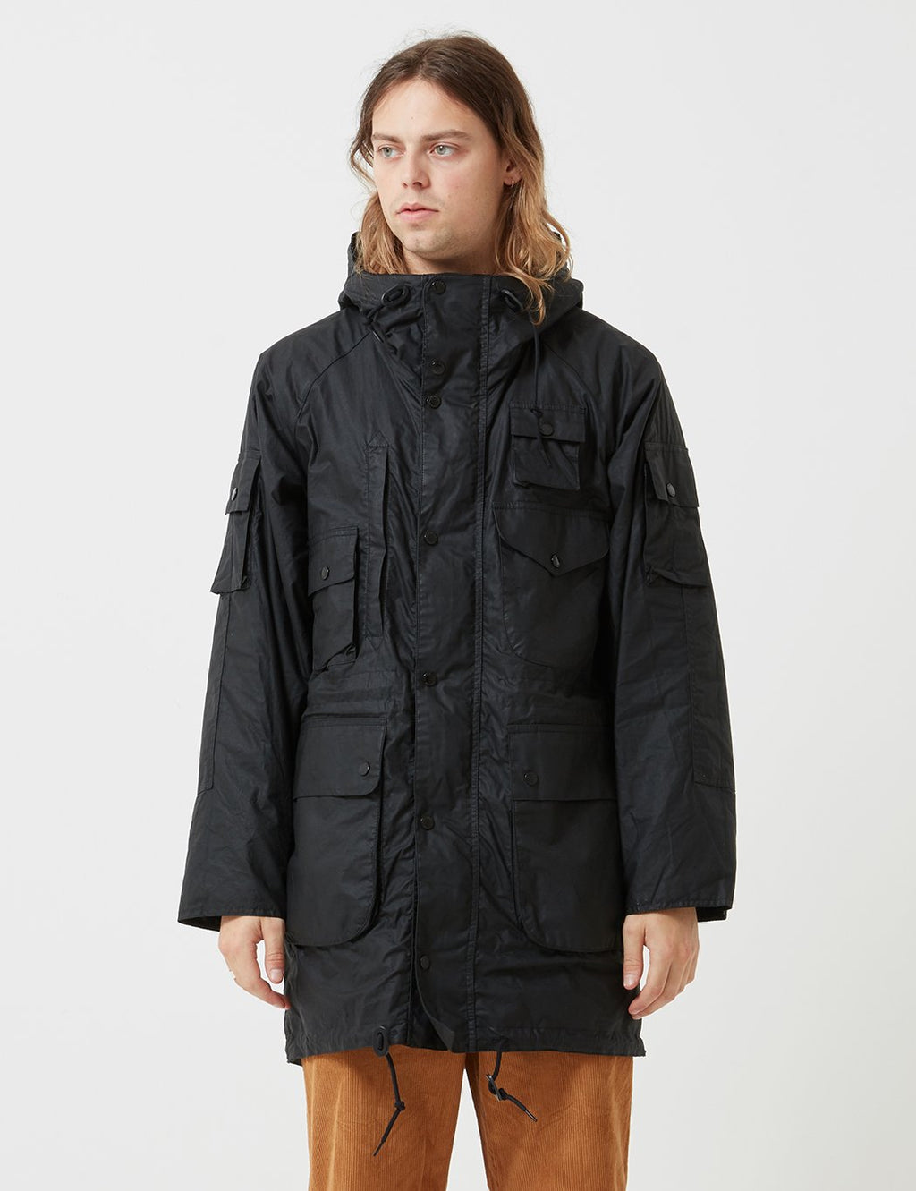 Barbour x Engineered Garments Parka（ワックス）-ブラック|URBAN