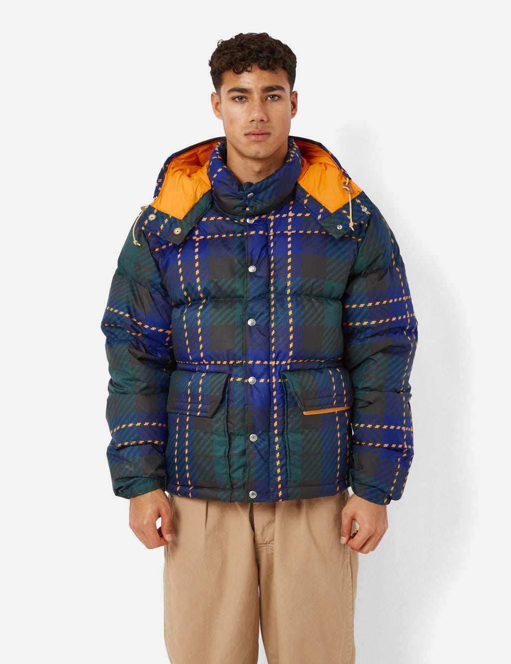 North Face Printed 71 Sierra Down Jacket (チェック柄プリント