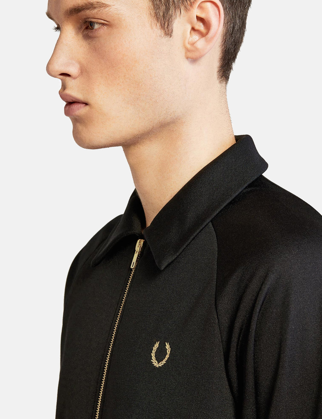 Fred Perry x Miles Kane Tricot Track Jacket Black URBAN EXCESS