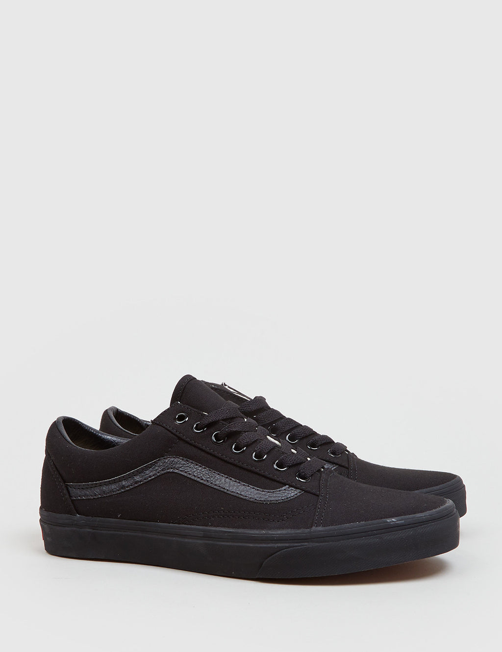 Vans old skool black canvas sale