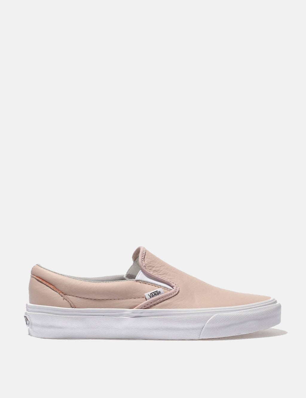 Pink leather hotsell slip on vans