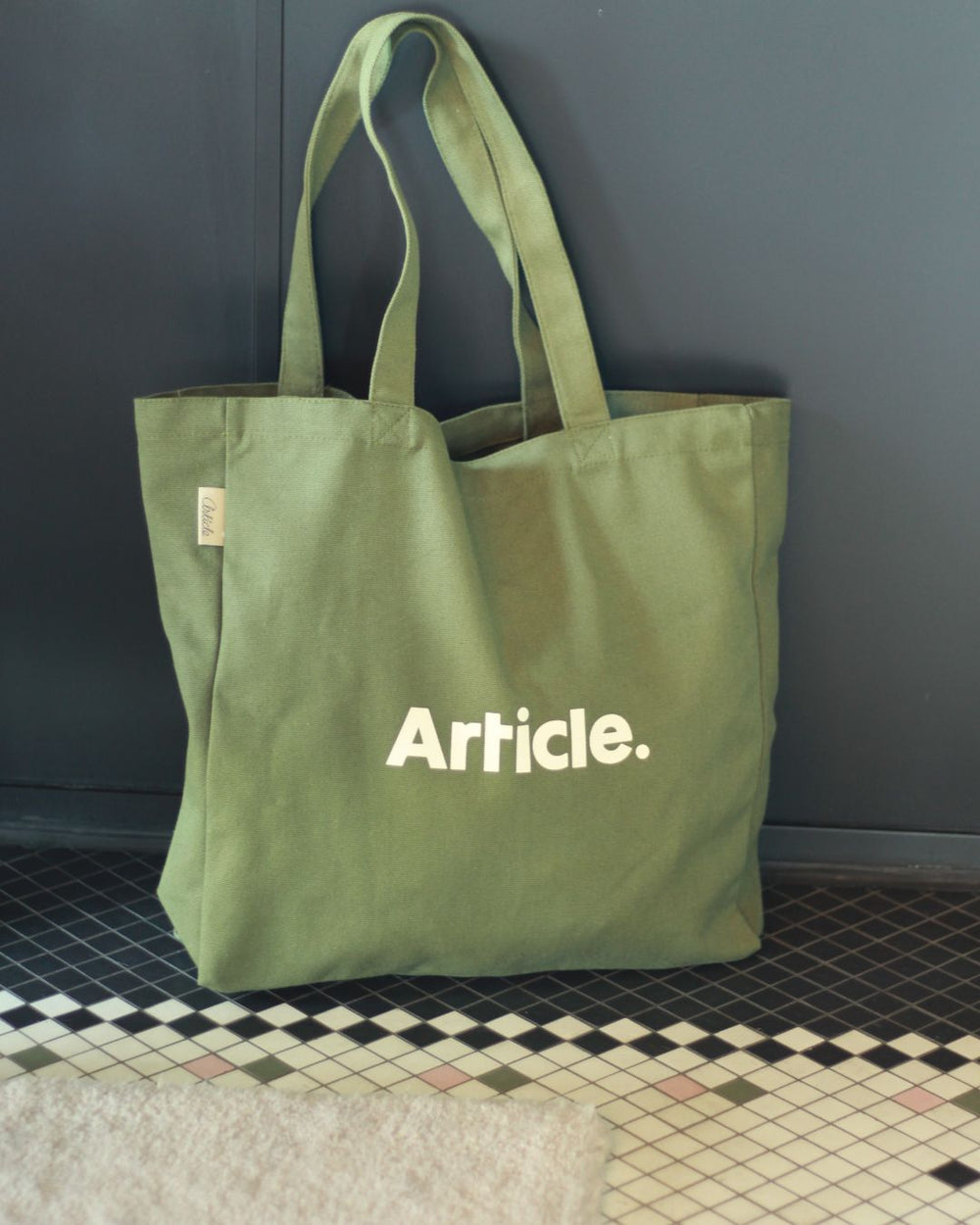 Article Organic Heavy Canvas Tote Bag Olive Green Urban Excess. URBAN EXCESS