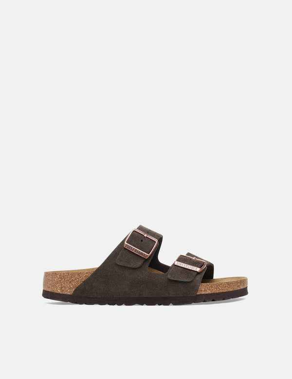 Birkenstock Arizona Suede Sandals (Regular) - Mocca Brown