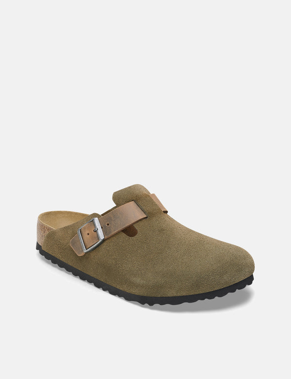 Birkenstock Women's Boston Clogs (Narrow) - Thyme Green