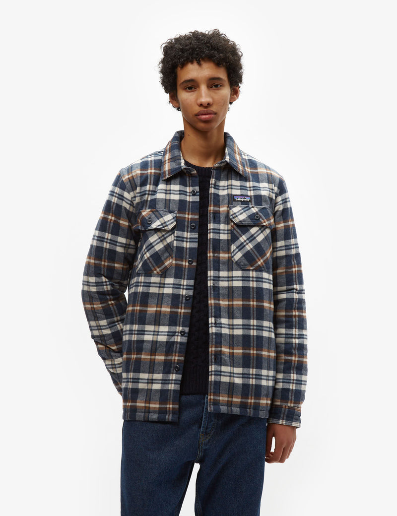 Patagonia fjord cheap flannel navy blue