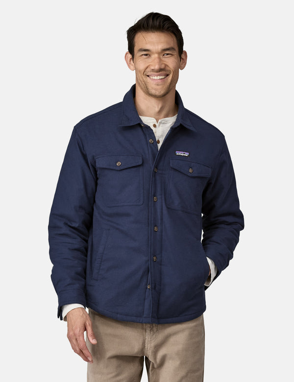 Patagonia Insulated Fjord Flannel Shirt - New Navy Blue