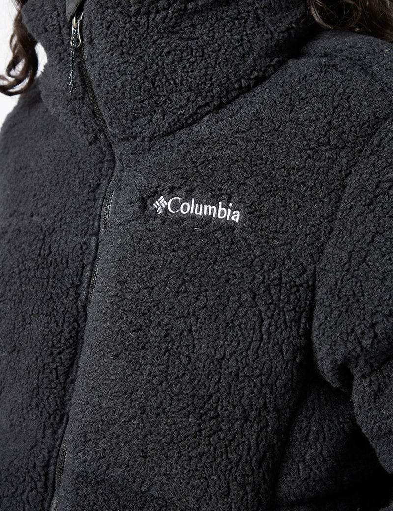 Columbia Lodge Women's Baffled Sherpa Fleece Jacket, black, s