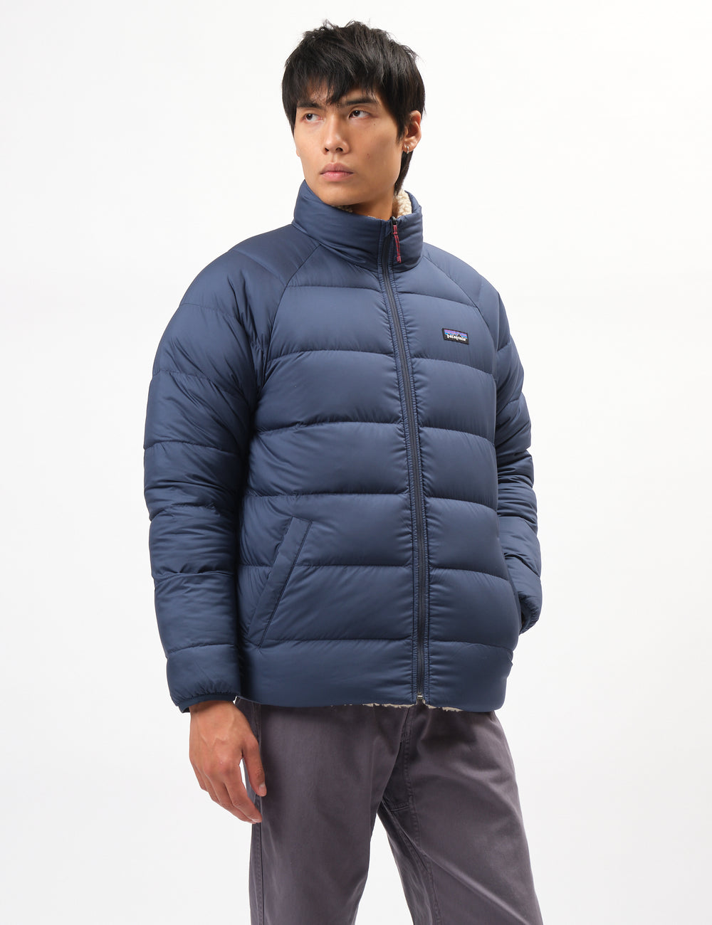 Patagonia navy blue down jacket hotsell