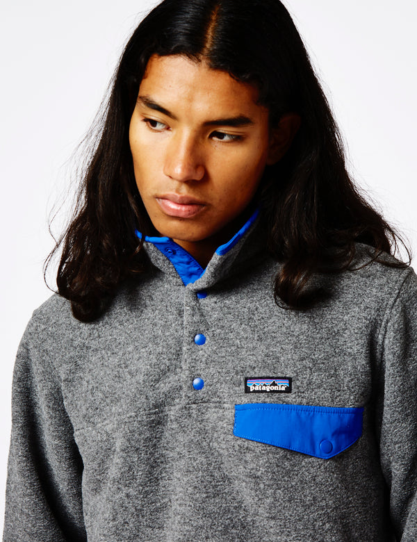 Patagonia LW Synchilla Snap-T Fleece - Nickel/Passage Blue