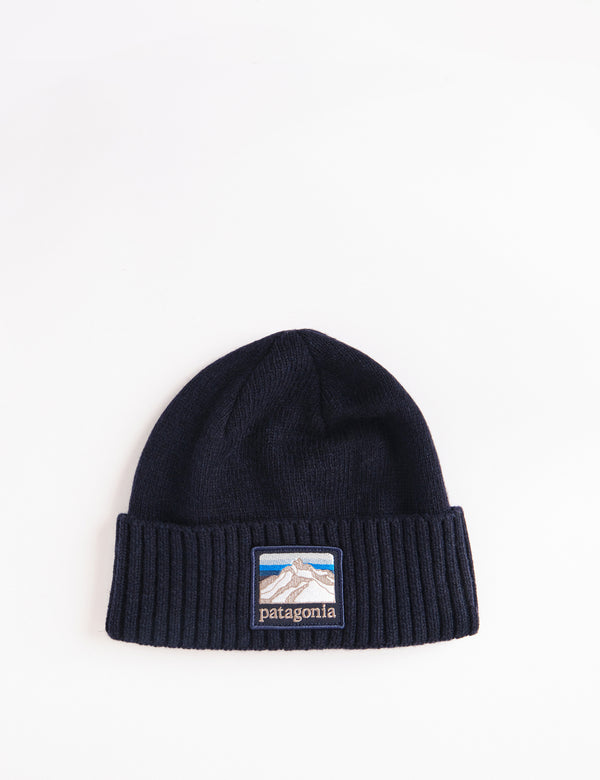 Patagonia Brodeo Line Logo Ridge Beanie Hat - Classic Navy Blue