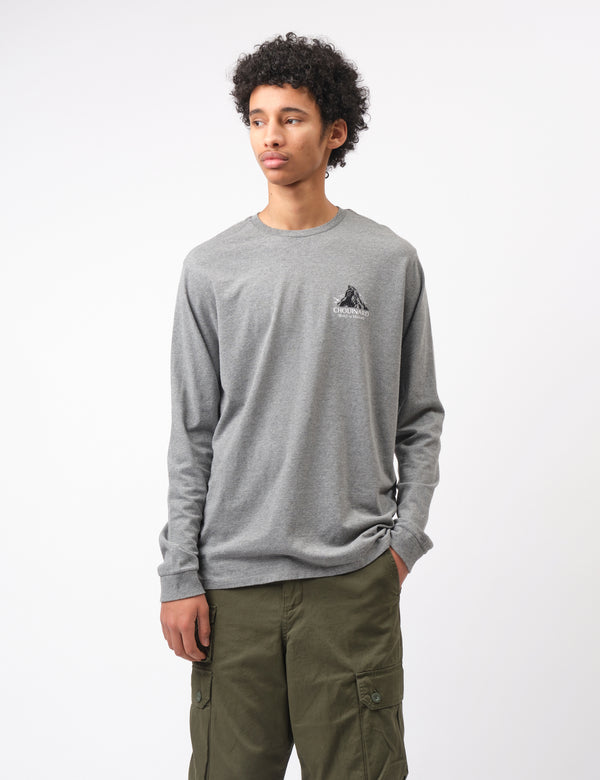 Patagonia Chouinard Crest Long Sleeve T-Shirt - Gravel Heather