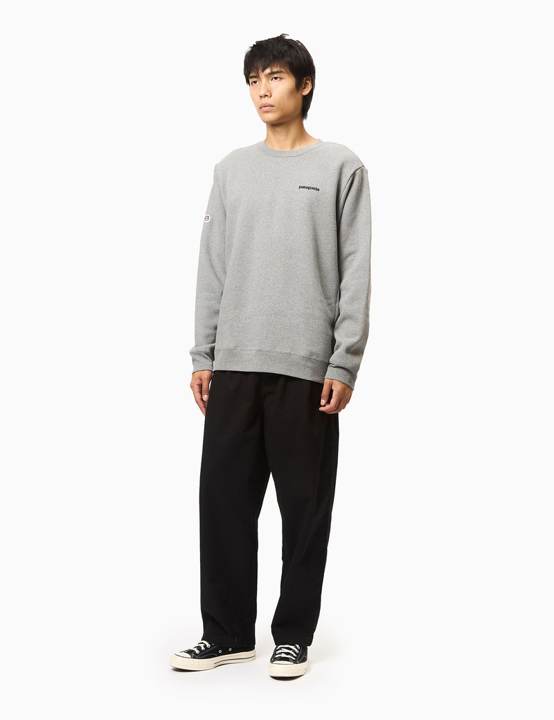 Patagonia Fitz Roy Icon Uprisal Crew Sweatshirt - Gravel Heather