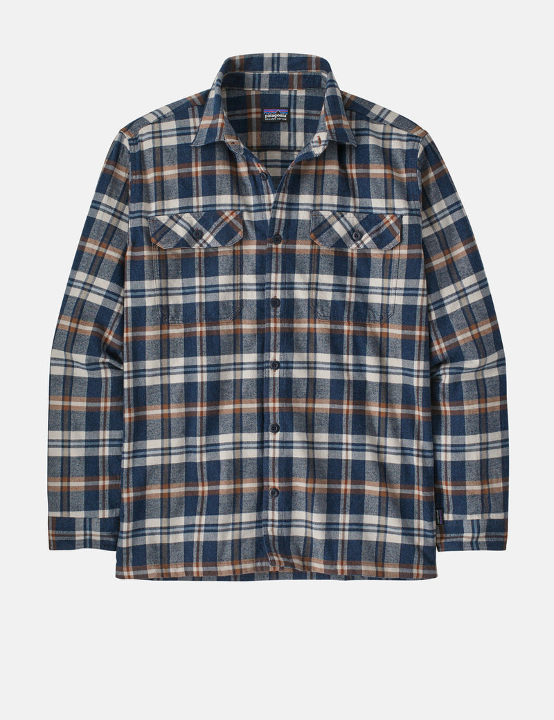 Patagonia Fjord Flannel Fields Shirt (Organic) - New Navy Blue