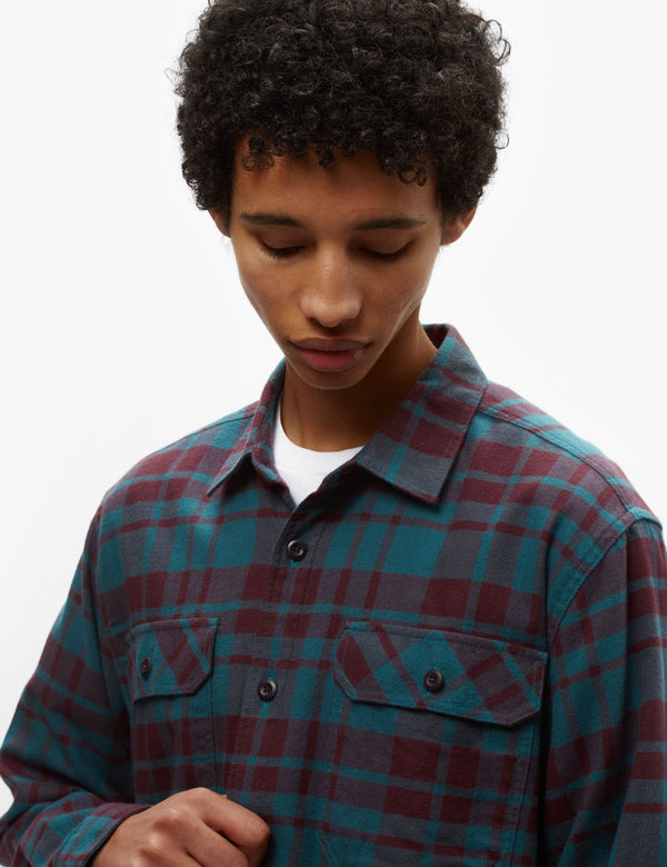 Patagonia Fjord Flannel Ice Caps Shirt (Organic) - Belay Blue