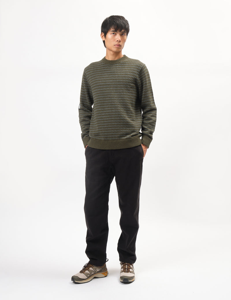 Patagonia Fisherman Stitch Wool-Blend Sweater - Pine Green