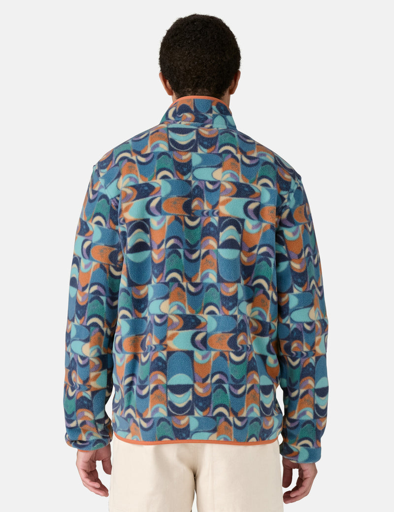 Patagonia LW Synch Snap-T Swallowtail Geo Pullover  - Blue