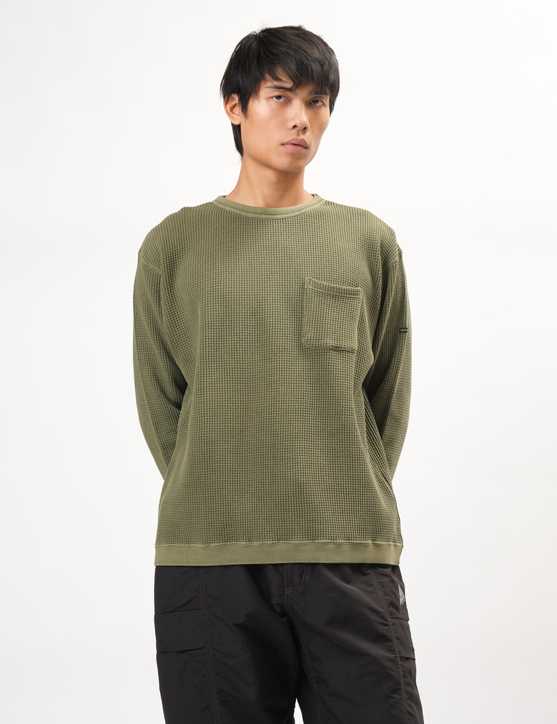 Manastash Heavy Snug Thermal Sweat - Olive Green