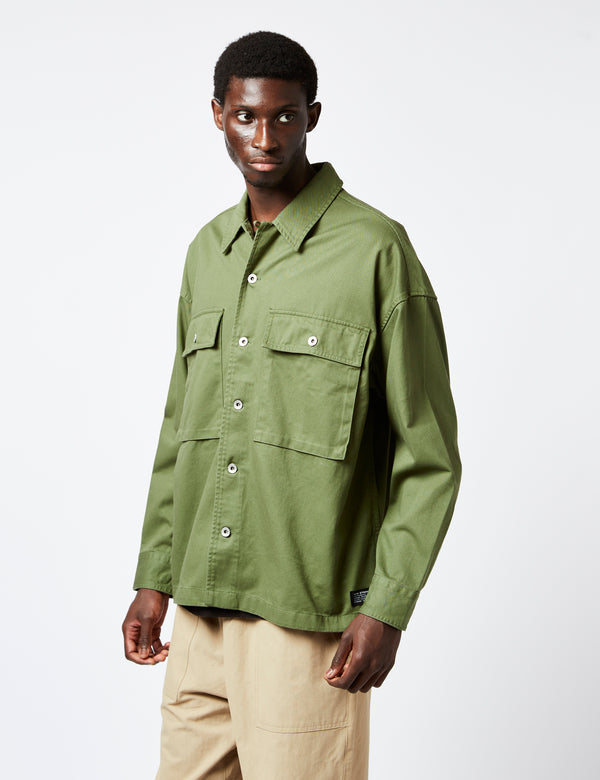 Levis Masonic Patch Overshirt - Bluish Olive Green