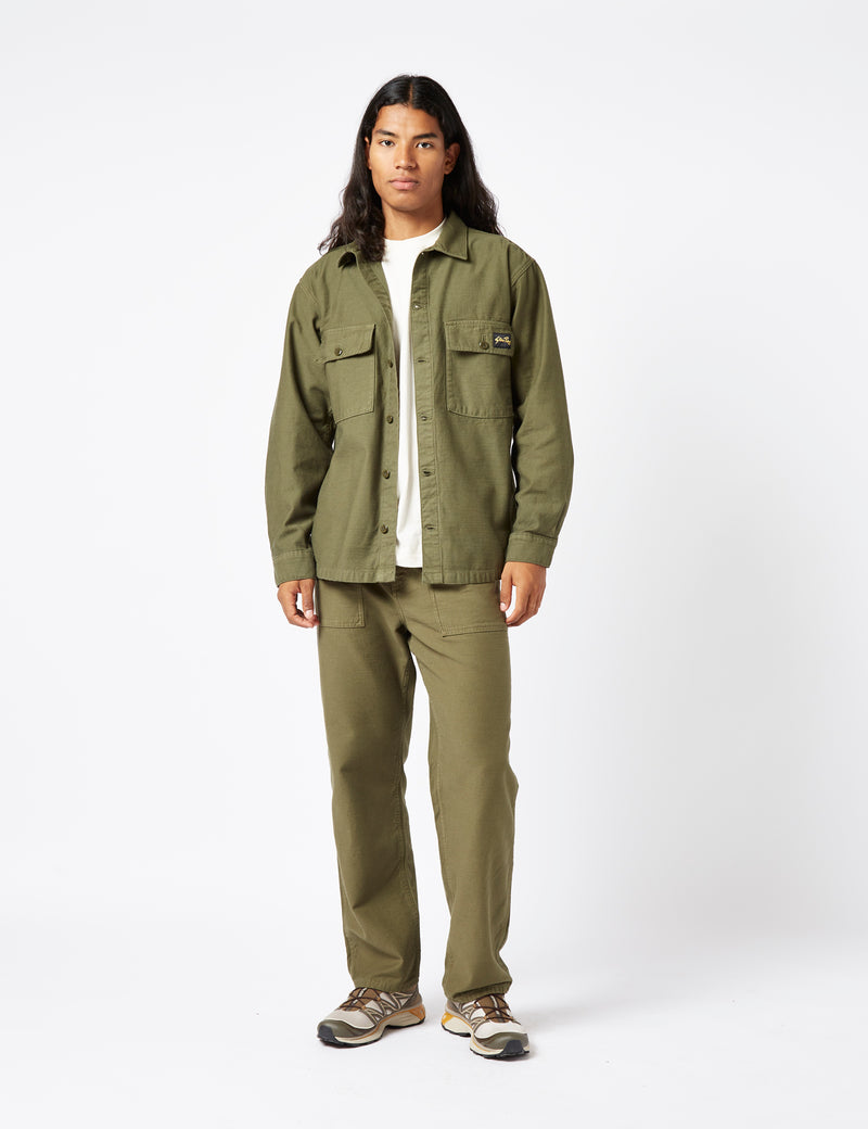 Stan Ray CPO Shirt (Sateen) - Olive Green