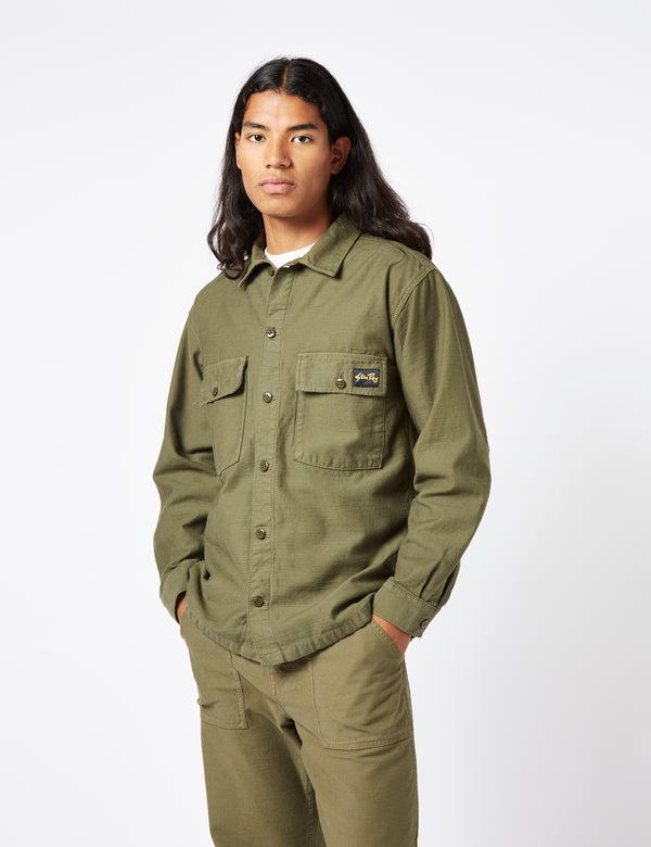 Stan Ray CPO Shirt (Sateen) - Olive Green