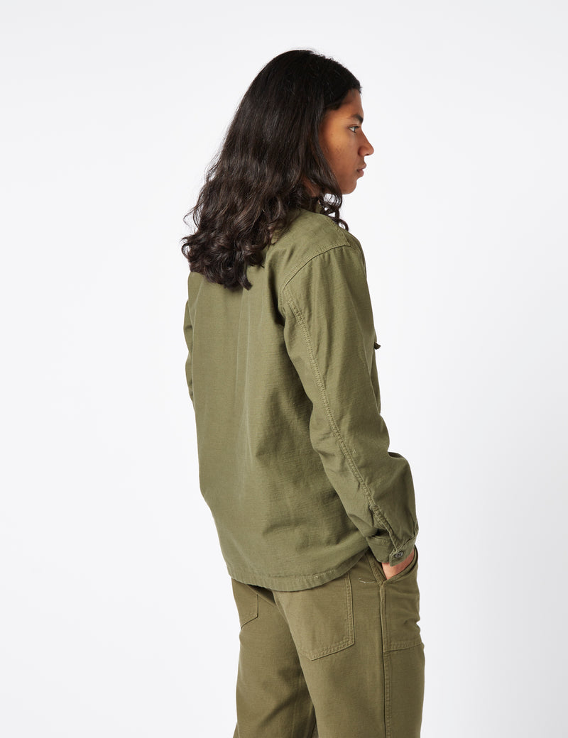 Stan Ray CPO Shirt (Sateen) - Olive Green