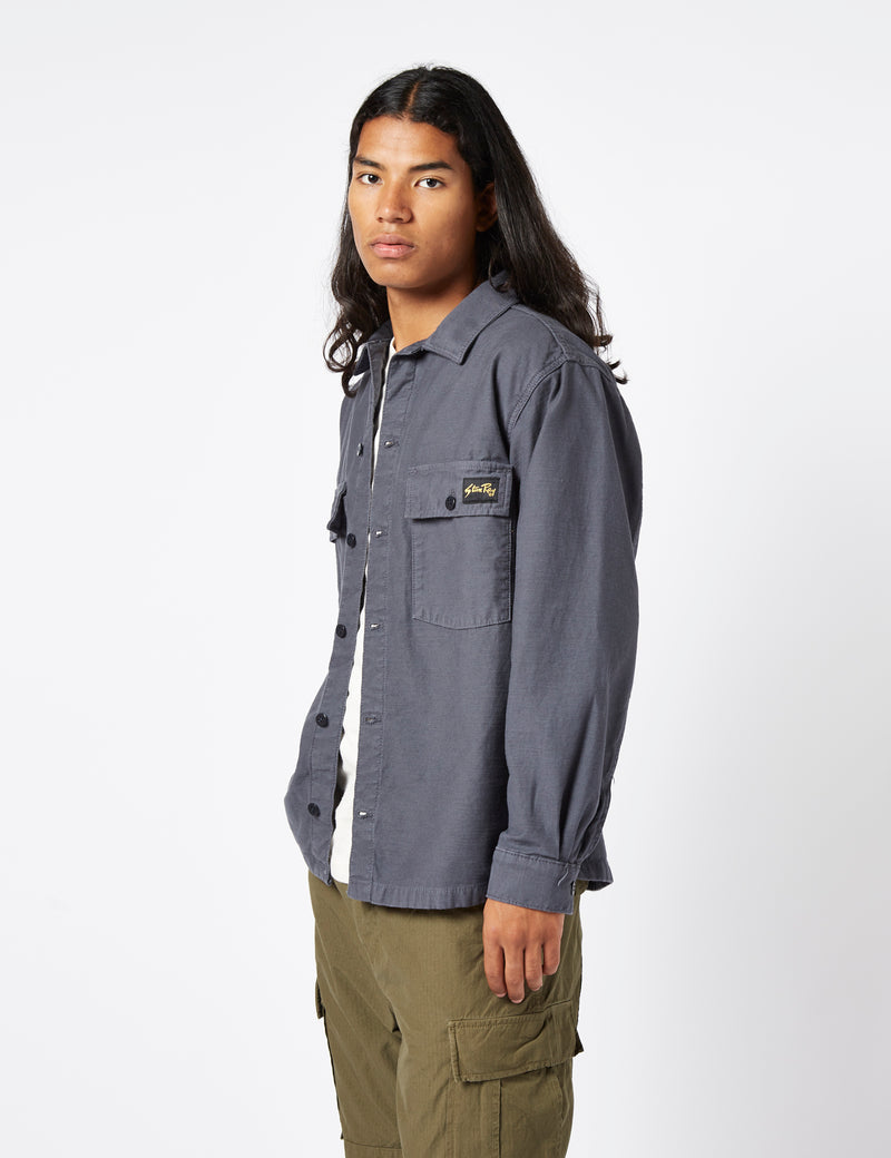 Stan Ray CPO Shirt (Sateen) - Navy Blue