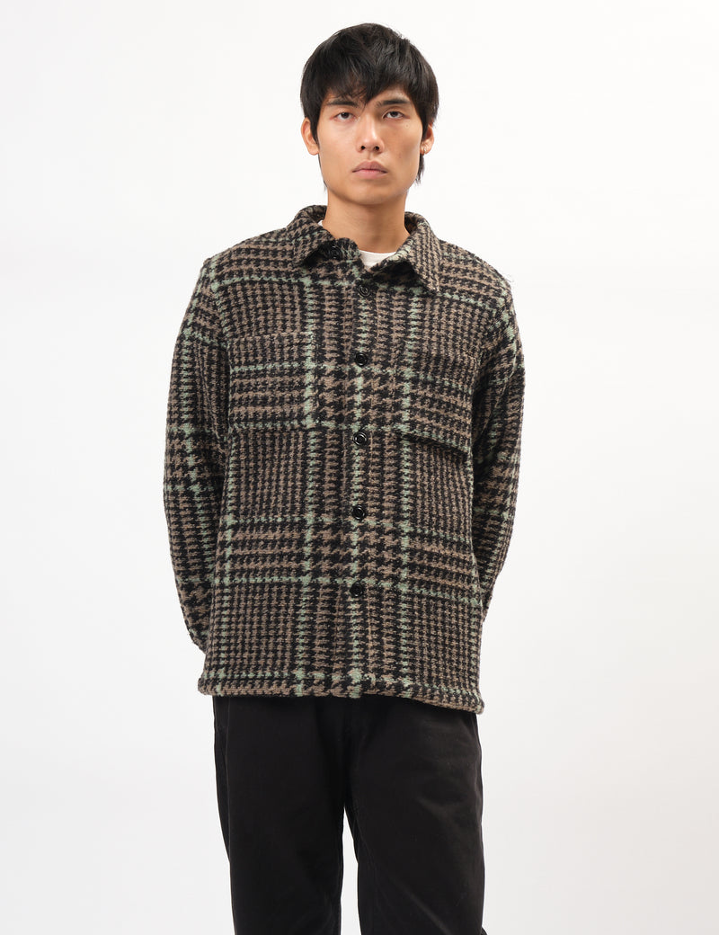 Portuguese Flannel Gales Overshirt - Black/Green