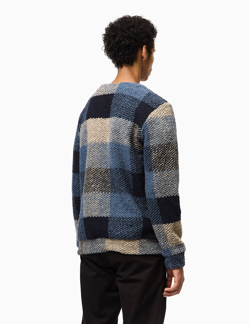 Portuguese Flannel Quintal Cardigan Shirt - Blue