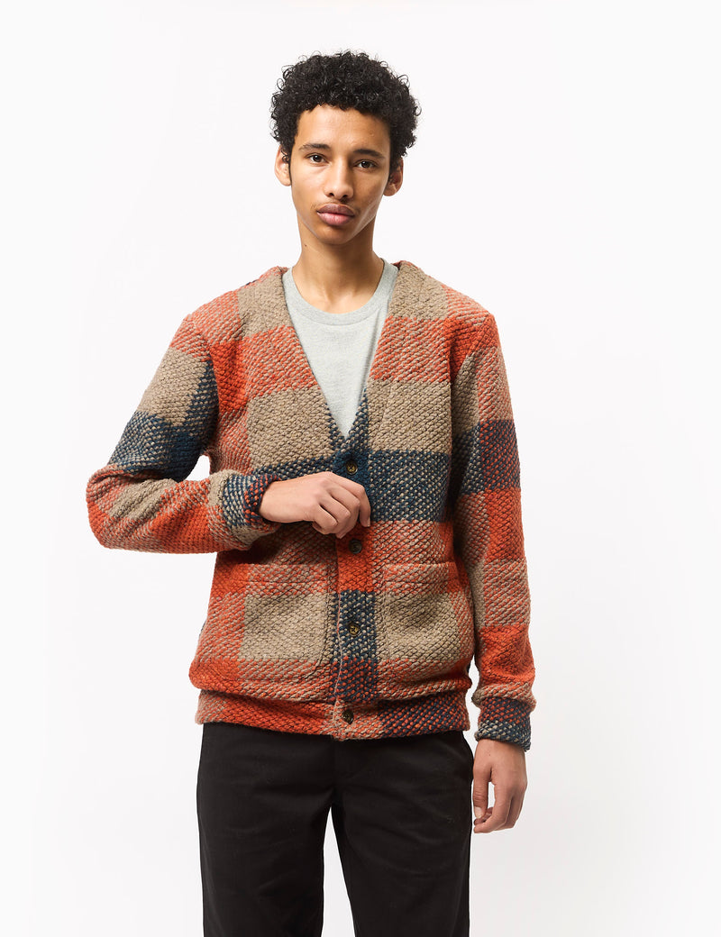 Portuguese Flannel Quintal Cardigan Shirt - Clay