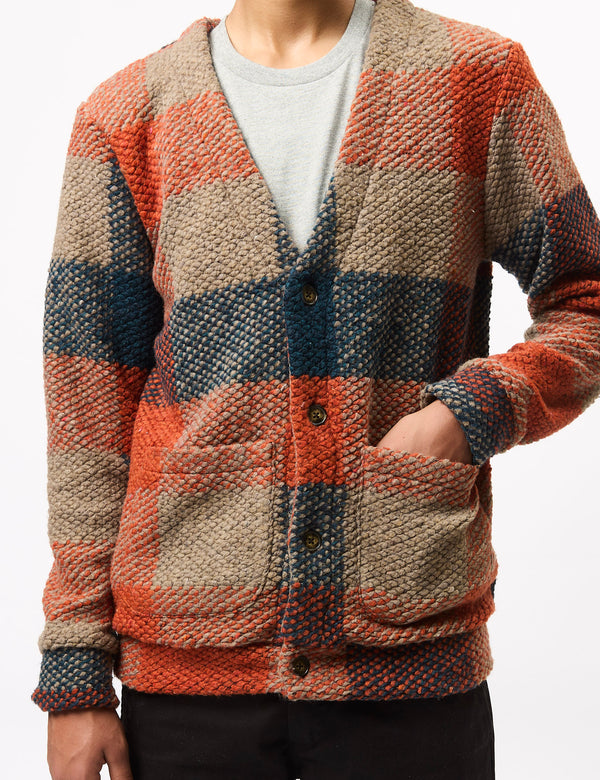 Portuguese Flannel Quintal Cardigan Shirt - Clay