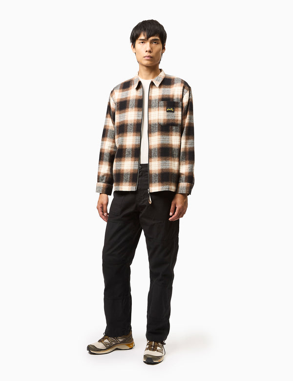 Stan Ray Zip Plaid Shirt - Brown