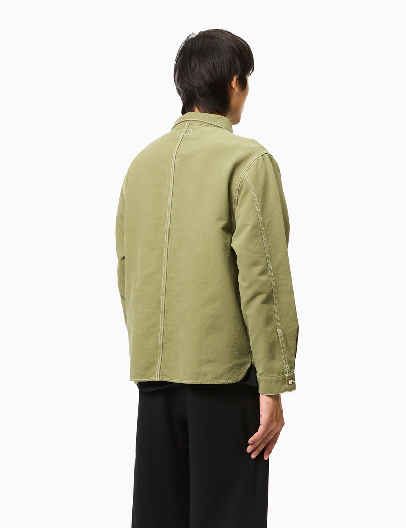 Stan Ray Painters Pop Over Shirt (Bedford Cord) - Olive Green