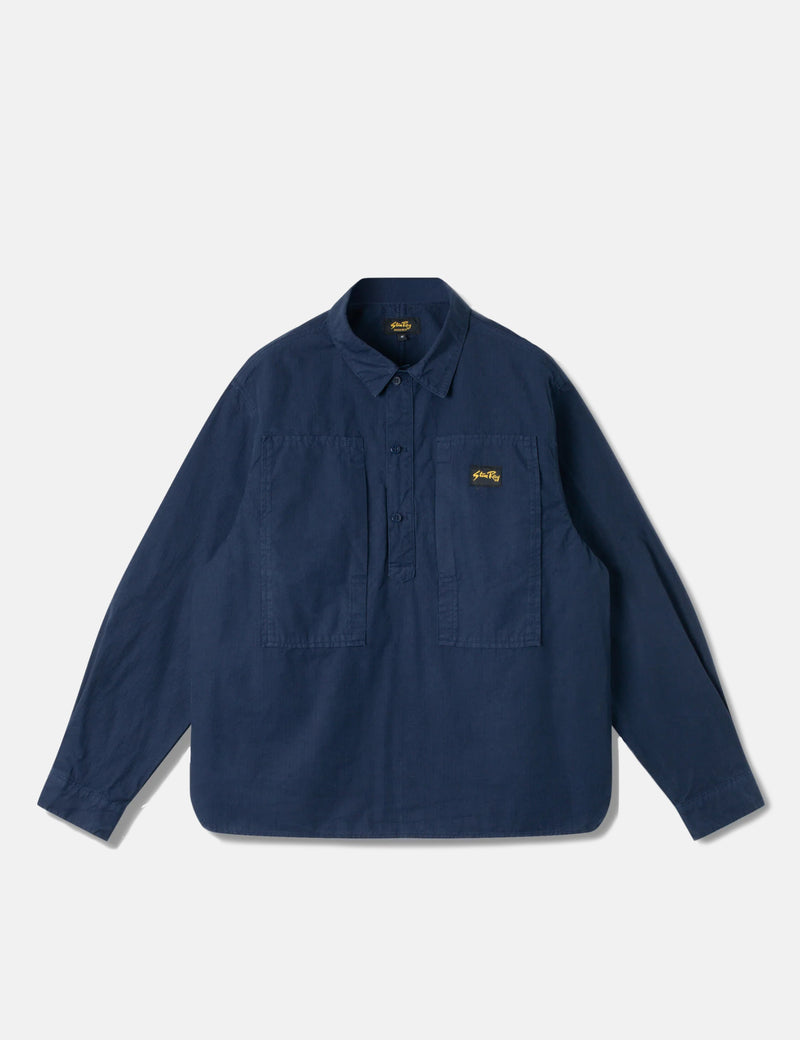 Stan Ray Painters Pop-Over Shirt (Ripstop) - Navy Blue