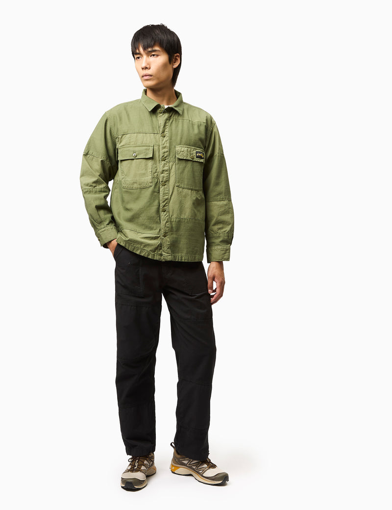 Stan Ray CPO Shirt (Sateen/Ripstop Mix) - Olive Green