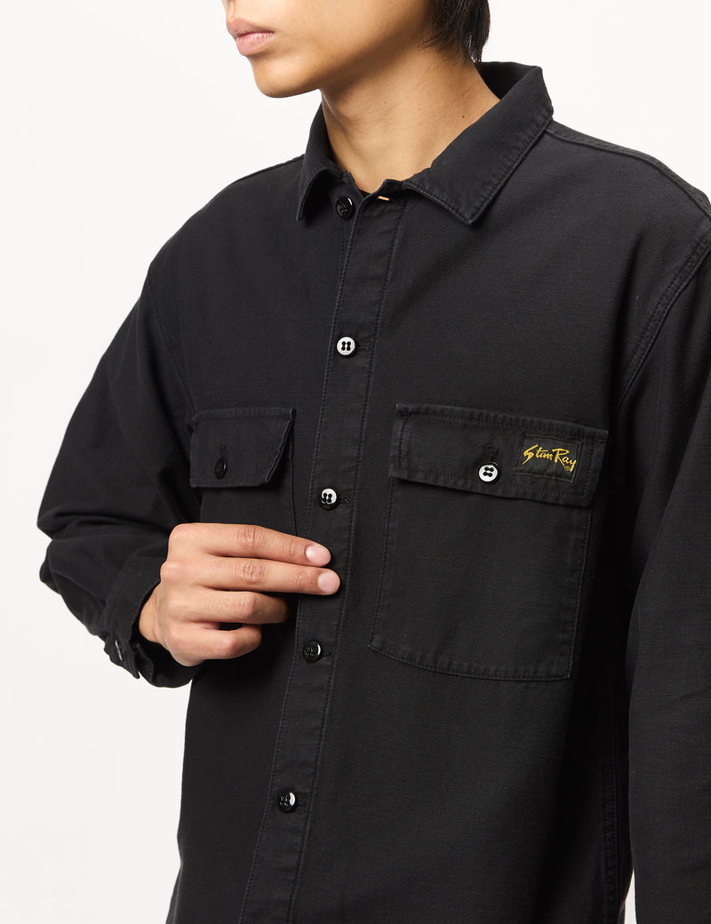 Stan Ray CPO Shirt (Cotton Sateen) - Black