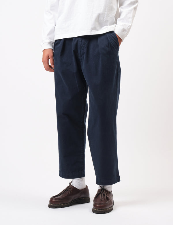 Bhode Two Pleat Pant - Midnight Navy Blue