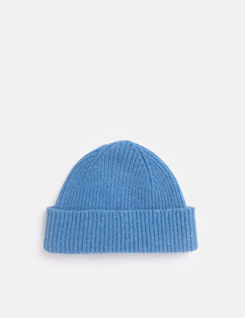 Bhode Hawick Geelongora Beanie Hat (Knitted in Scotland) - Lomond Blue