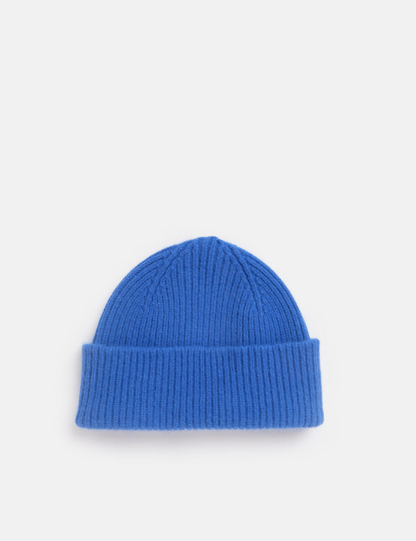 Bhode Hawick Geelongora Beanie Hat (Knitted in Scotland) - Royal Blue