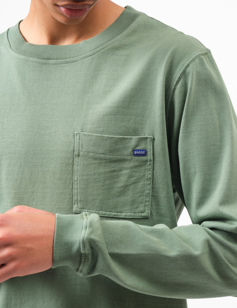 Bhode Everyday Long Sleeve Jersey 300gsm - Sage Green