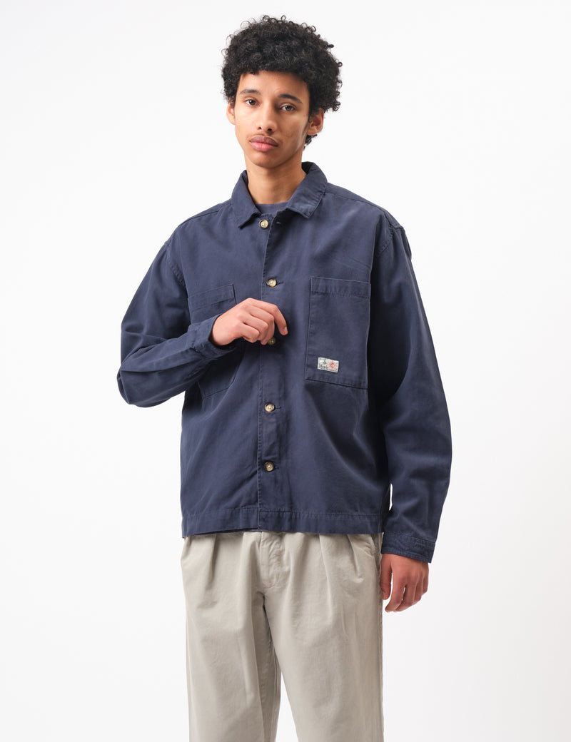 Bhode Hunting Overshirt Twill - Night Sky Blue